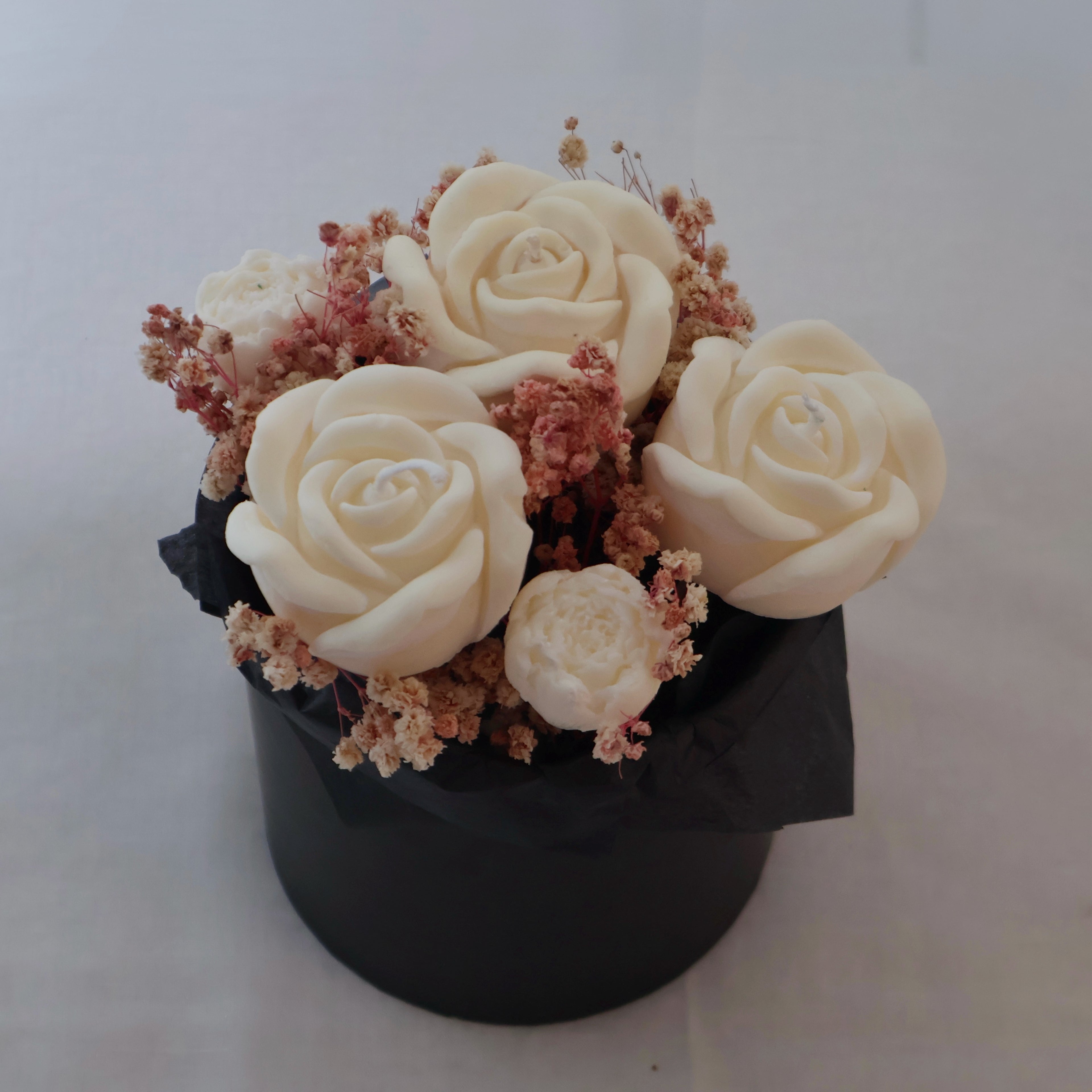 Black Rose Bouquet Candle